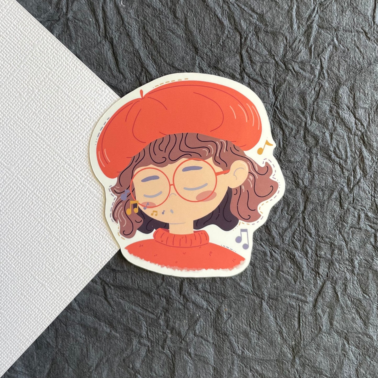 Whistling Girl Sticker