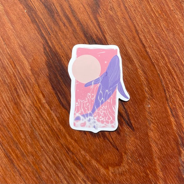 Jumping Sky Whale Sticker